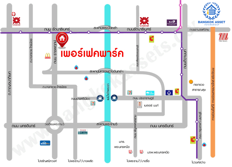 บ้านแฝดมือสอง โครงการ เพอร์เฟคพาร์ค ราชพฤกษ์ เนื้อที่ 39.60 ตร.ว. พื้นที่ใช้สอย 106 ตร.ม. ฟังก์ชัน 3 ห้องนอน 2 ห้องน้ำ 2 ที่จอดรถ บ้านพร้อมเข้าอยู่  แถมฟรี! เครื่องปรับอากาศ บนทำเลเดินทางสะดวก เชื่อมต่อถนนราชพฤกษ์ ถนนรัตนาธิเบศร์ ใกล้รถไฟฟ้าสายสีม่วง "สถานีบางรักน้อยท่าอิฐ" และทางด่วน "ศรีรัช"